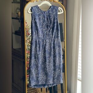 Pendleton Vintage Navy and White Floral Shift Dress